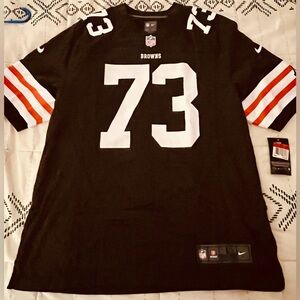 NWT Nike Game Version Joe Thomas Browns Jersey Mens Large.